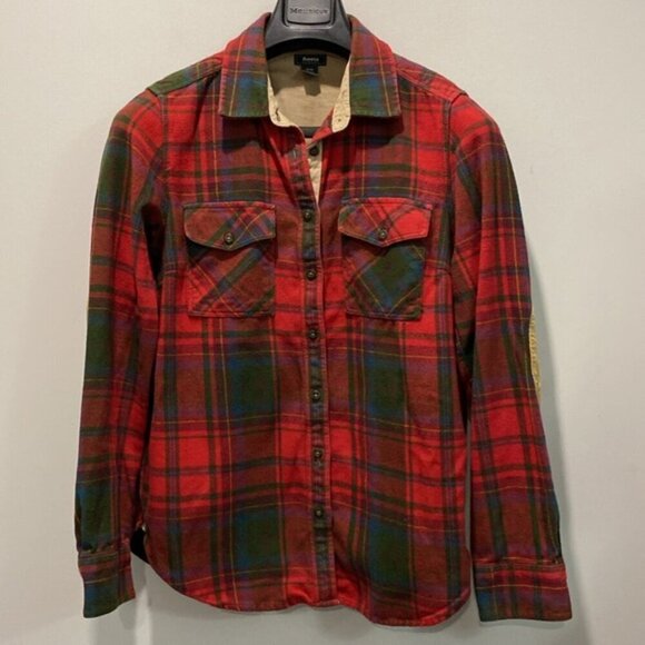 Roots red and green plaid button-down shirt Size Medium - Picture 4 of 16